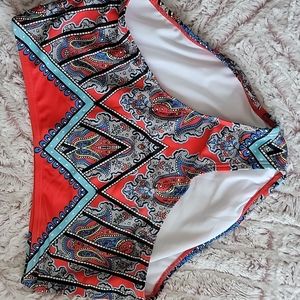 Nwt swimsuit for all bikini paisley boho geometric bottom